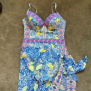 Lilly Pulitzer Zest for Life Swimsuit and Sarong